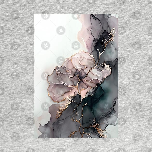 Pink Rose - Abstract Alcohol Ink Resin Art by inkvestor